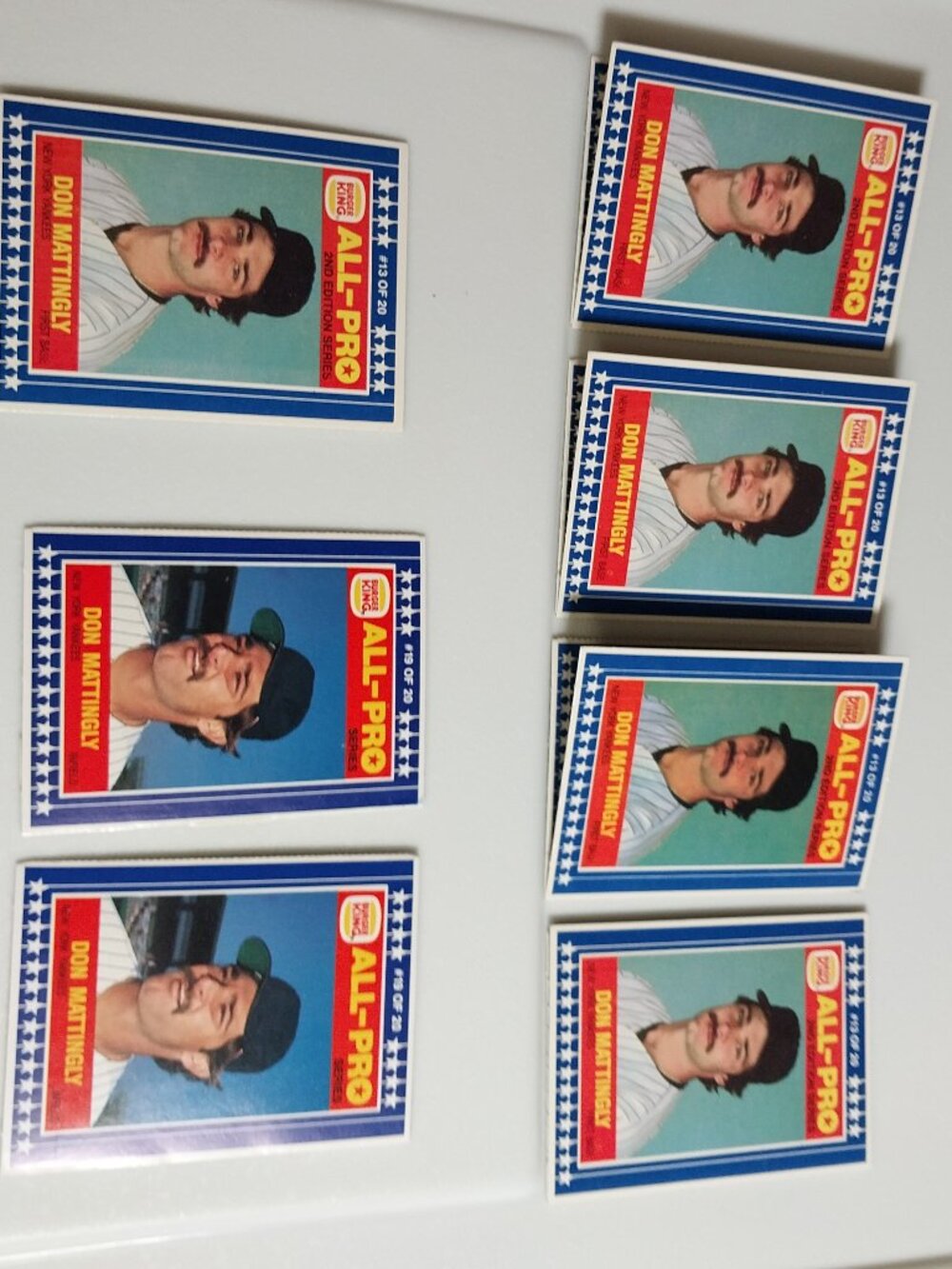 1987 Burger King All-Pro - Don Mattingly, Ozzie Smith #13-14, 19 Complete Panel